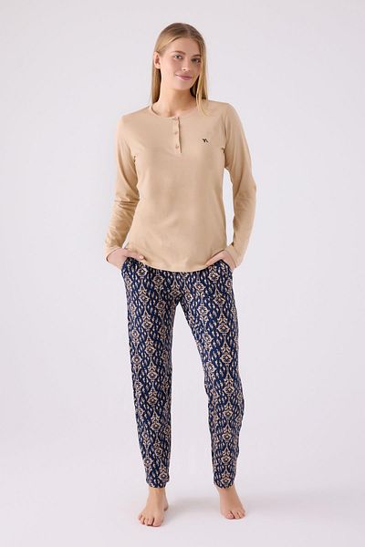 Arnetta Women's Viscose Woven Pajamas Set with Pockets, Plus Size Women's Pajamas Set