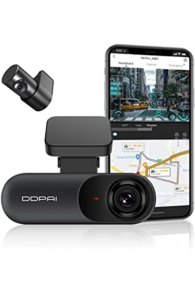 DDPAI Dash Cam Front and Rear 2.5K Car Camera, 1600P Front 1080P Rear Dash Camera for Cars