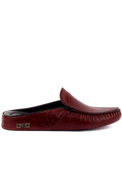 Serhat Özköroğlu Lfr-547X Leather Slippers Claret Red