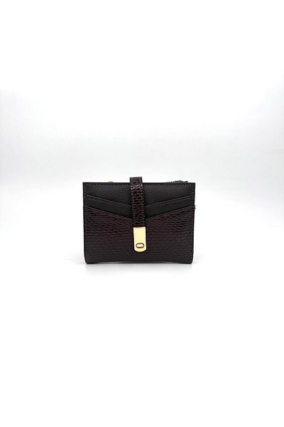 UCCELLO Women's Card Holder Wallet - Stylish Wallet with Zipper, Magnet Buckle, Multi-Compartment Leather Look