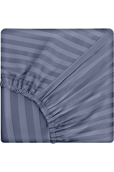 Five Store Fitted sheet with elastic in damask, density 130 g/m2, Anthracite, 90/200cm