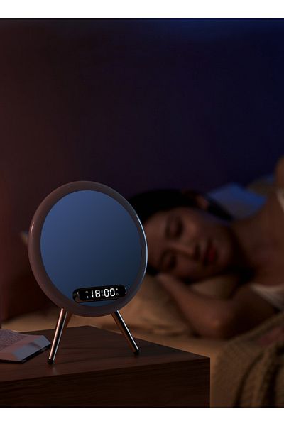 sharpdo Multifunctional LED Makeup Mirror with Bluetooth Speaker and Mobile Phone Wireless Charging