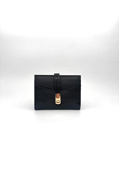 UCCELLO Women's Card Holder Wallet - Stylish Wallet with Zipper, Magnet Buckle, Multi-Compartment Leather Look