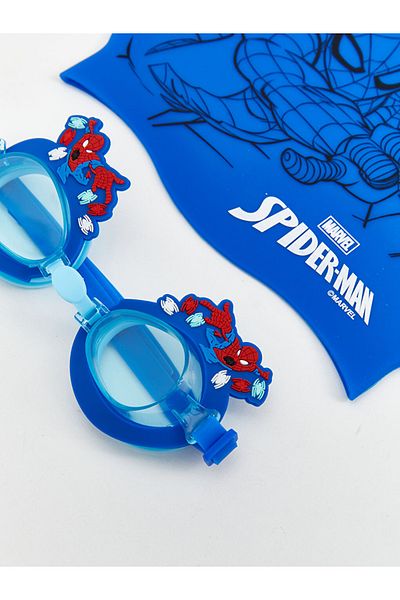 LC Waikiki Summer Collection Patterned Children's Swimming Goggles and Bonnet City