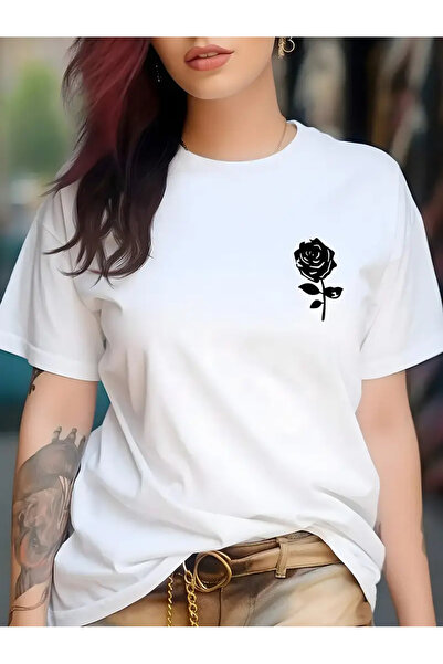 HOFFNUNG T SHIRT σχέδιο λουλουδιών oversized