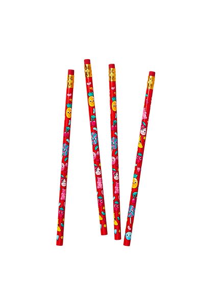 SMIGGLE Pack of 4 Fruit Colored Pencils