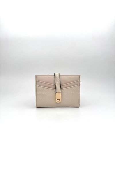 UCCELLO Women's Card Holder Wallet - Stylish Wallet with Zipper, Magnet Buckle, Multi-Compartment Leather Look