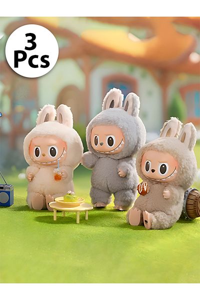MACON Bundle of 3 Labubu The Monsters Tasty Macarons Vinyl Blind Box Figures, Random Designs