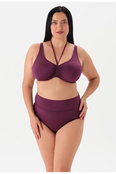 Eros 4055 High Waist Upf 50+ Uv Protection Underwire Gathering Bikini Suit