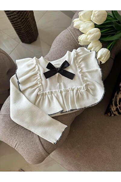 ArdenKids 2-6 Yaş Siyah Fiyonk Detaylı Bluz