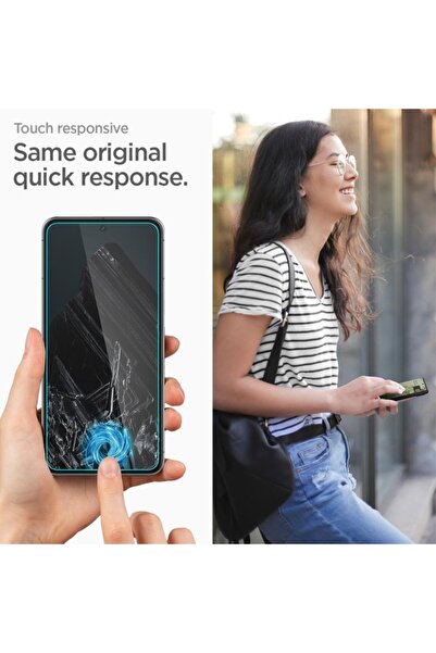 Spigen [ΣΕΤ 2x] Προστατευτικό οθόνης από σκληρυμένο γυαλί για το Google Pixel 8 Pro, Glas.tR Align Master, Διαφανές