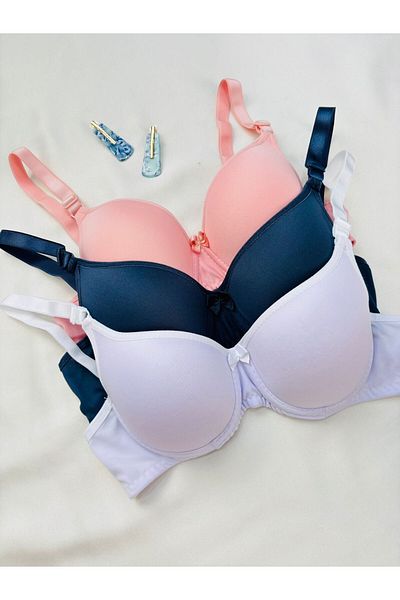 İNKO İÇ GİYİM Economical Underwire Unpadded 3-Piece Gathering Bra