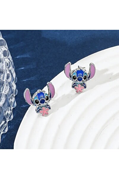 ELENKA MİNELİ STİTCH ÇİVİ MODEL ÇELİK KÜPE