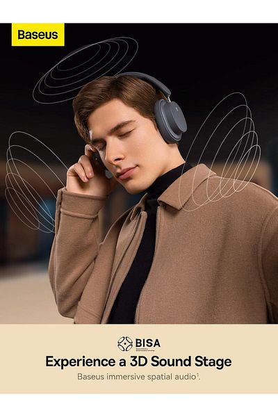 Baseus Bowie D05 Wireless Headphones Grey