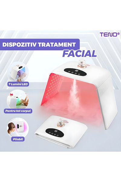 Teno Teno® Spray Beauty Device, 7 in 1, facial care, LED treatment, white