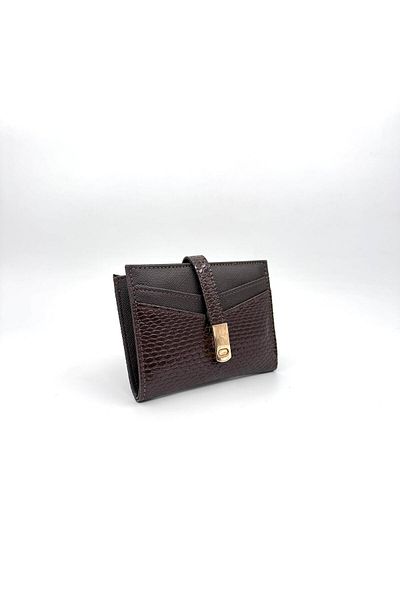 UCCELLO Women's Card Holder Wallet - Stylish Wallet with Zipper, Magnet Buckle, Multi-Compartment Leather Look