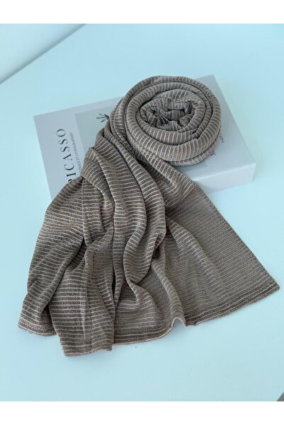 al bent al sharqieh Glittered stripped Cotton shawl hijab headscarf شال حجاب ...