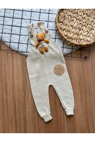 ArdenKids 0-5 Yaş Bej Teddy Örme Salopet