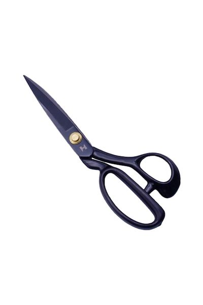 Strong Tailor's scissors for home and professional use, straight blade, black handle, stainless carbon steel