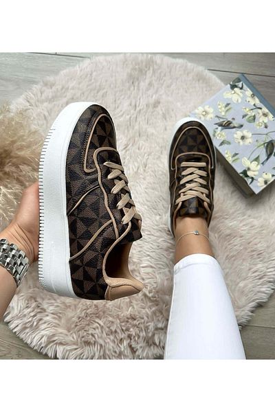 Casual Adidasi dama, casual, din piele ecologica, YSX142, maro