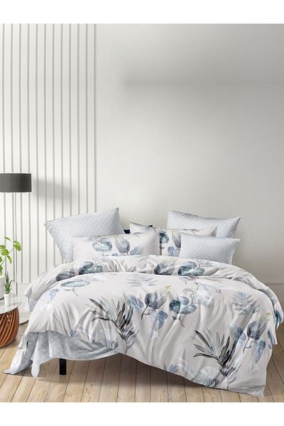 Donetella 4-Piece Printed Duvet Cover Set, Single Size 160x220cm, Microfiber, (Whitout Filler).