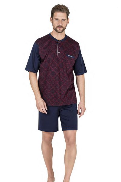 Pierre Cardin Set pijamale jacquard 3 piese pentru bărbați, pijamale zestre, pijamale cu cutie, 100% bumbac