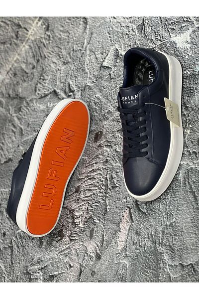 Lufian anton Sneaker Ανδρικά Δερμάτινα Παπούτσια Navy Blue 111230254