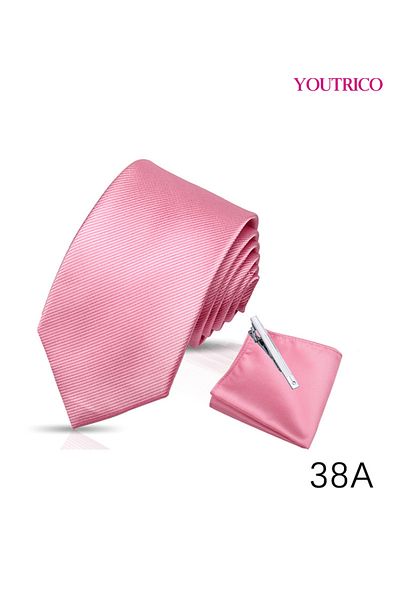 Youtrico Tie-7.5CM and Handkerchief 3PCS Handmade Formal Hanky Suit