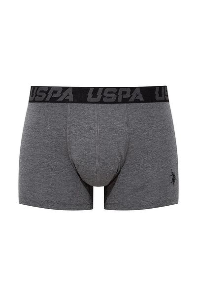 U.S. Polo Assn. U.S. Polo Assn. Men's Black Anthracite and Uspa Printed 3-Piece Boxers