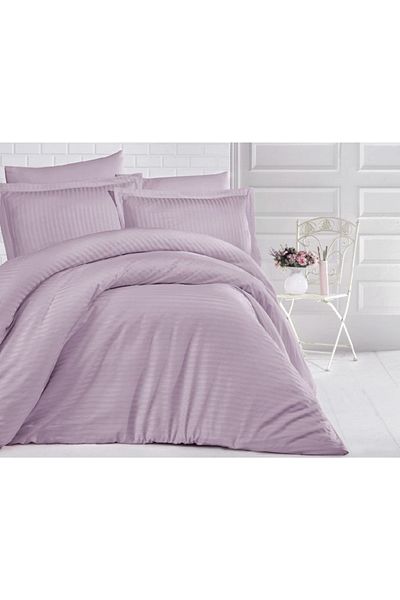 Five Store Fitted sheet with elastic in damask, density 130 g/m2, Lilac, 180/200cm