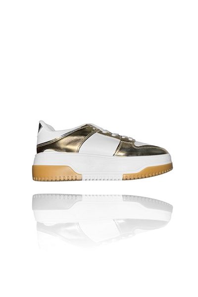 Casual Adidasi dama, casual, din piele ecologica Gold, LA208