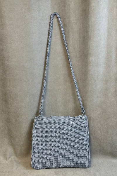 Uretti - Hülya 6683 6717 Ручна робота Сіра макраме нитка Жіноча сумка через плече