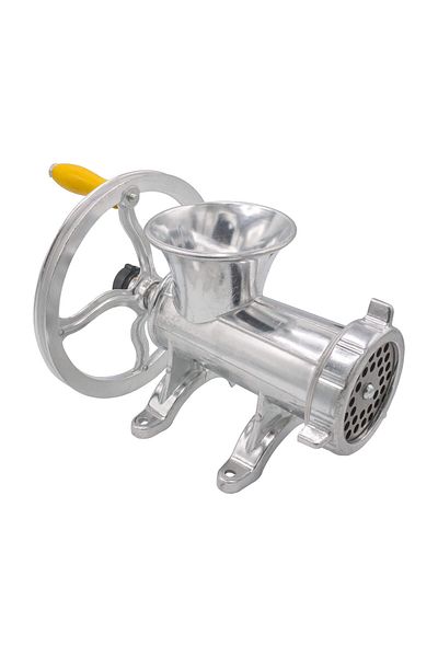 COBI SMART® Manual meat grinder No. 22, aluminum, with JIA funnel, wooden handle - COBI SMART®