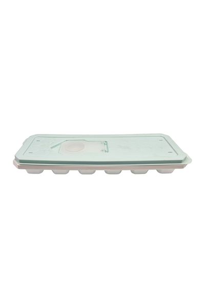 flores Plastic ice cube tray, green, 12 cubes