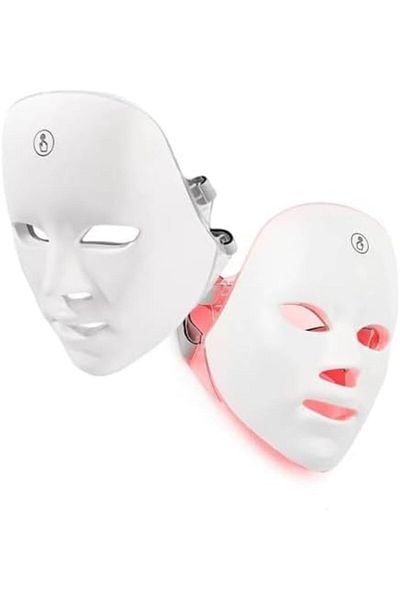 MACON KORAL Professional LED Facial Mask 7 Colors with USB Charging - Korean Skincare LED Facial Mask, Mas