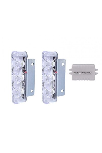 TECHSTAR Set de 2 lumini de avertizare cu 3 LED-uri de 6W, lumini stroboscopi...