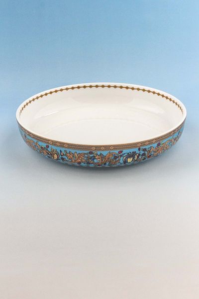 Bursa Porselen Dekor Blue Butterfly Oversized Porcelain Salad Bowl