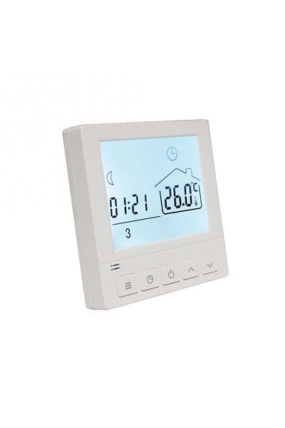 TECHSTAR Termostat inteligent Th-8w, wireless, 16a, 3500w, Google Home, Alexa, Tuya, senzor de podea, alb