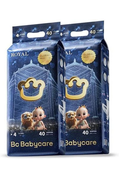 Bc Babycare Babycare Royal Baby Diapers, Size 4, 9-14 kg, 80 Pieces, Pack of 2