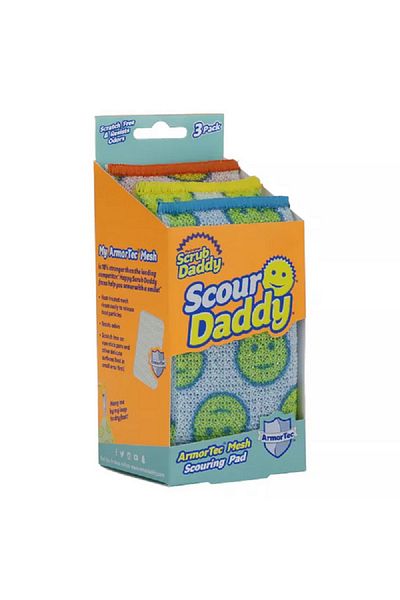 Scrub Daddy 3-Piece ArmorTec Mesh Scouring Pad Set Multicolor