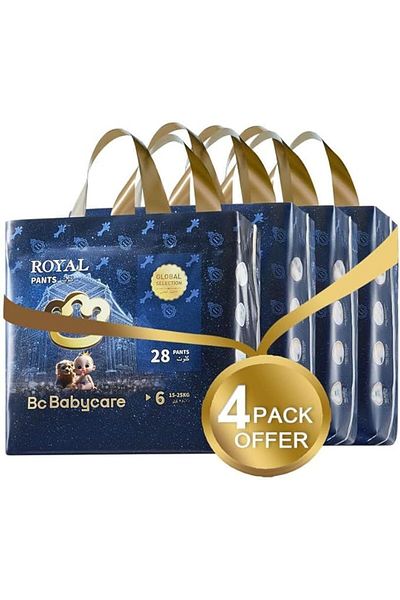 Bc Babycare Babycare Royal Baby Diaper Pants, Size 6, 15-25 kg, Super Mega Pack, 112 Count
