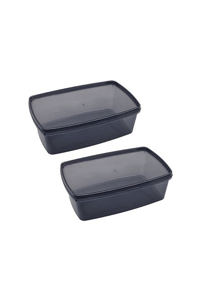 flores Set 2 Caserola din plastic cu capac, COD-2601552, 2 x 700 ml, 180 x 115 x 55 mm