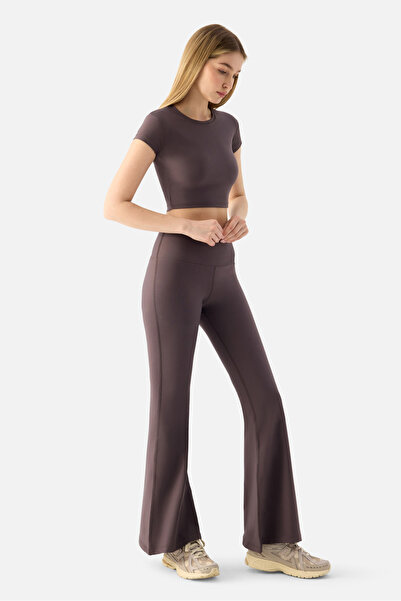 Superstacy Melina Short Sleeve Light Purple Crop Top