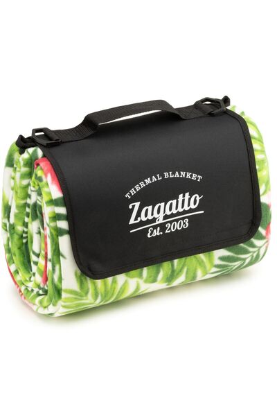 zagatto Κουβέρτα παραλίας/πικνίκ 200x200 cm, τυπωμένη πράσινη, αδιάβροχη, θερμική στρώση, ZG904