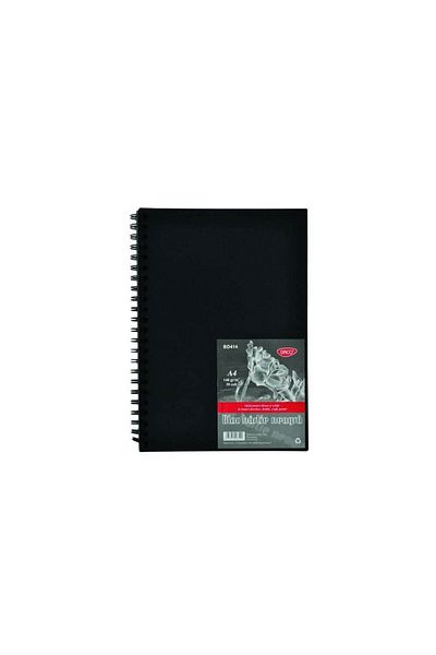 daço Daco A4 Black Paper Pad A4, 30 Tabs, 140 gsm