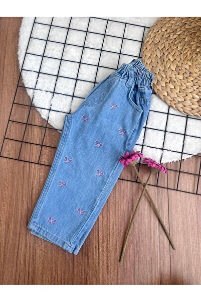 ArdenKids 2-8 Yaş Fiyonk Nakış Detaylı Jean Pantolon