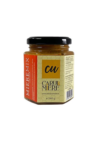 CARUL CU MIERE Honey with sea buckthorn, Bee honey with sea buckthorn 240g, MiereMix, Carul cu Miere