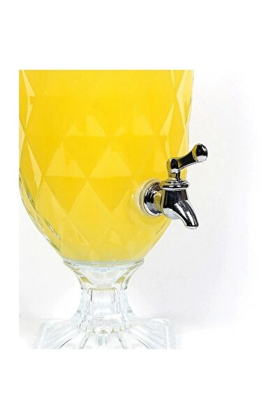 devigo Parti Damacanası Cam Şerbetlik Lüks 2 Litre Kokteyl Limonata Meşrubat Sebil