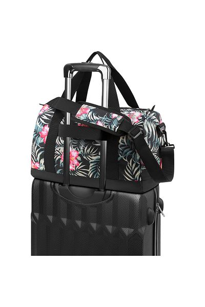 zagatto Geantă de cabină 20L, model floral negru, impermeabilă, 40x25x20 cm, curea pentru troler, compatibilă cu Wizz/Ryanair, ZG824