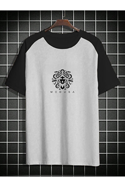 Velostra تي شيرت مطبوع عليه ميدوسا للجنسين مقاس كبير